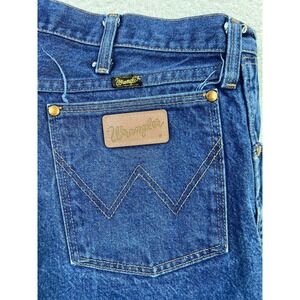 Vintage Wrangler 13MWZ Jeans Mens 40x34 (Fits 38x32) Blue Cowboy Cut Made in USA